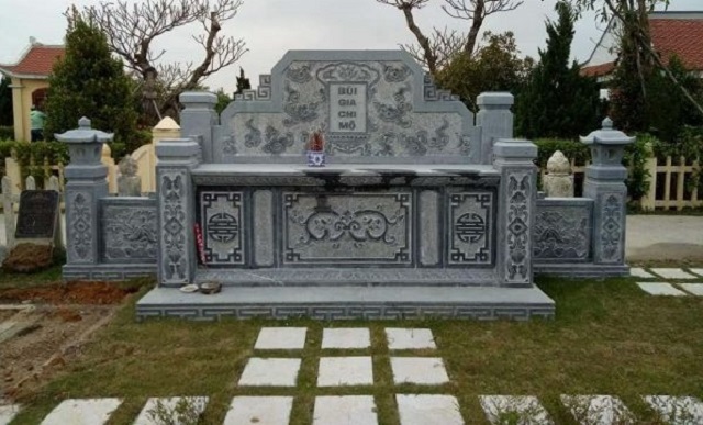 Mẫu mộ đá tam cấp 05