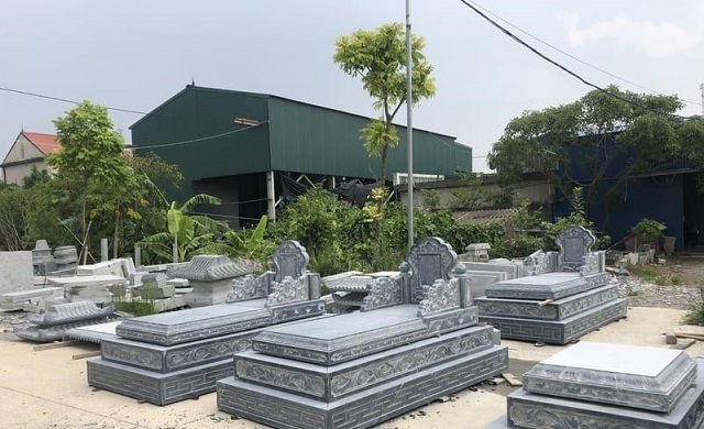 Mẫu mộ đá tam cấp 06