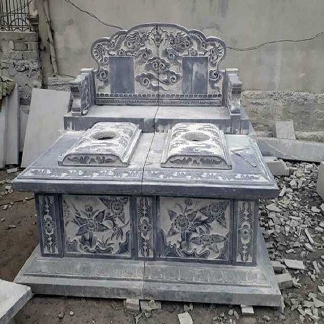 Ngôi mộ hậu bành đôi kích thước nhỏ gọn, kiểu dáng đơn giản