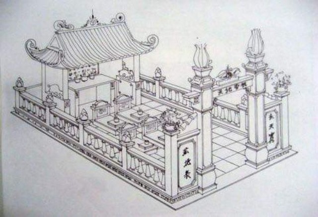 Mẫu tham khảo bản vẽ thiết kế lăng mộ đá hoàn chỉnh